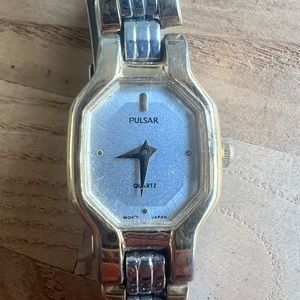 Pulsar ladies octagonal two tone dress Watch NEW BATTERY
